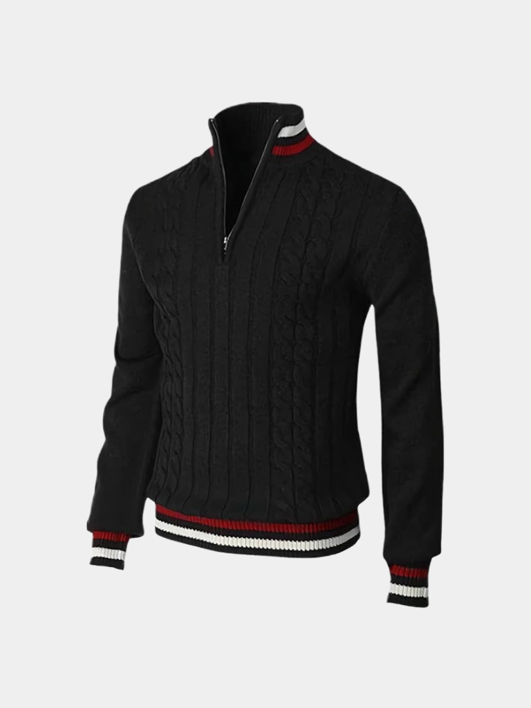 Men’s Knit Sweater – Essential Half Zip Casual Everyday Knitwear