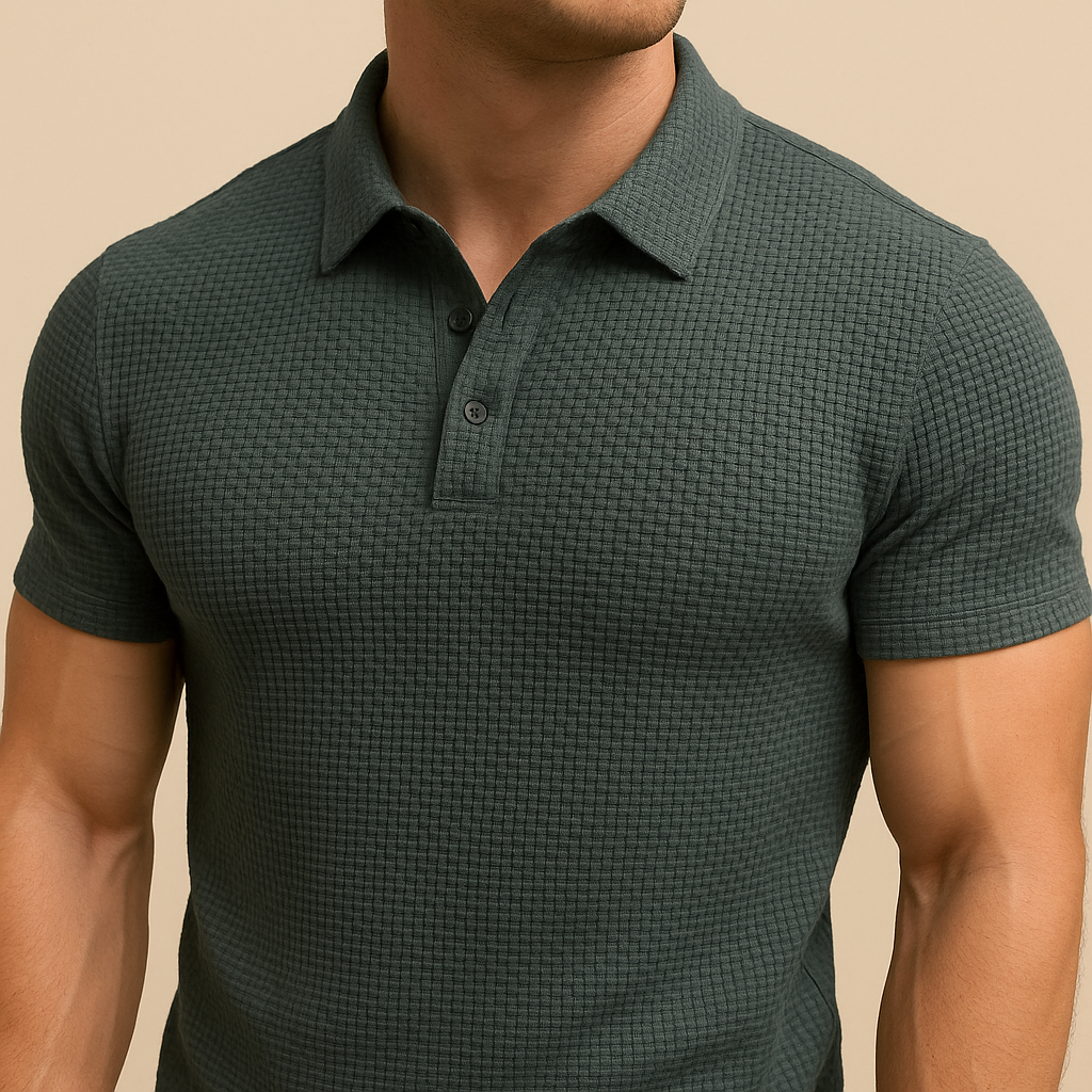 Men Lop-up Hollow Short-sleeved Polo