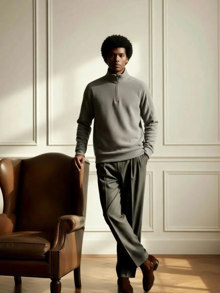 Men’s Fleece Jacket – Minimalist Cozy Winter Layer SPECTER