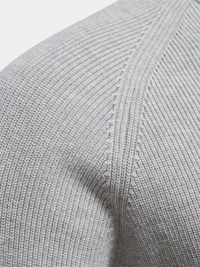 Men’s Knit Sweater – Elegant Quarter Zip Casual Everyday Knitwear SPECTER