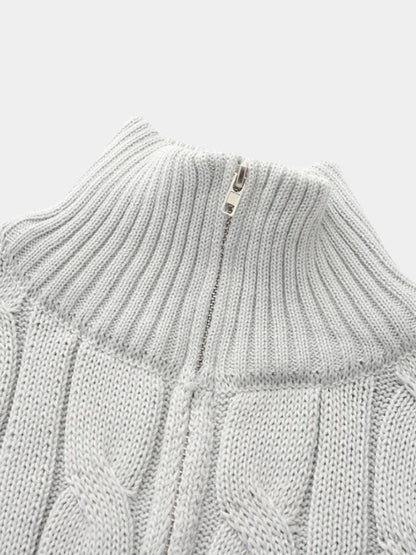 Men’s Knit Sweater – Essential Half Zip Casual Everyday Knitwear
