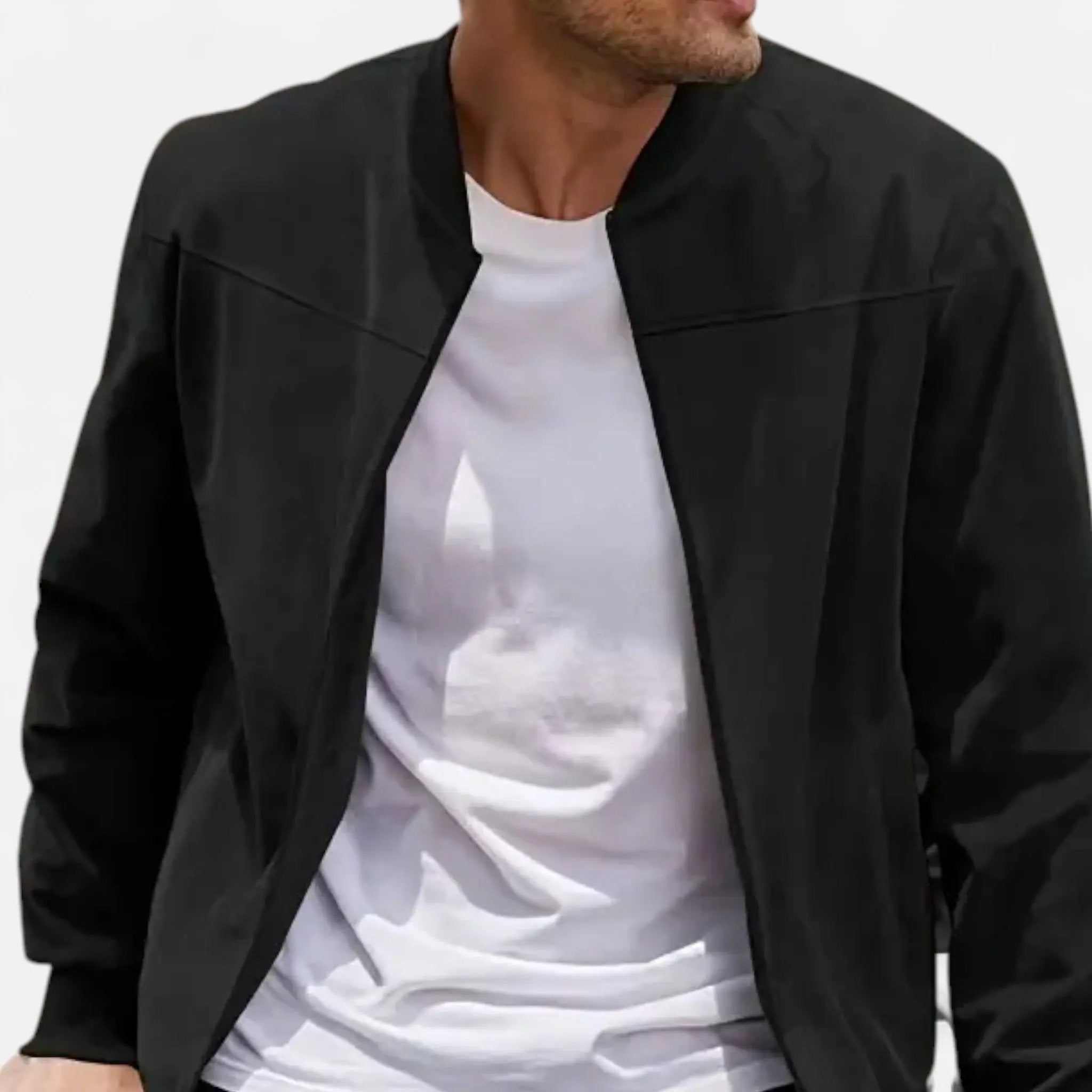 Men’s Bomber Jacket – Solenne Lightweight Vintage Modern Streetwear Fit SPECTER