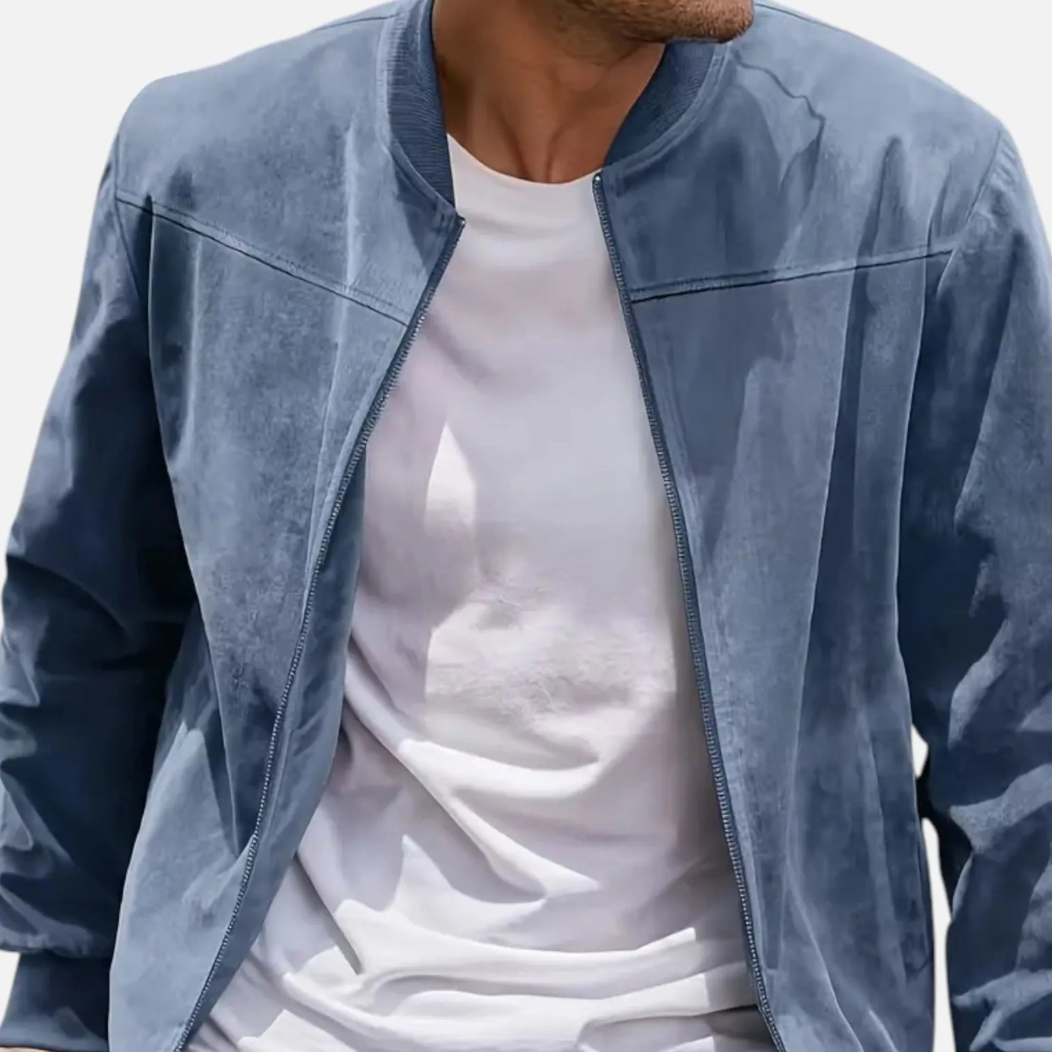 Men’s Bomber Jacket – Solenne Lightweight Vintage Modern Streetwear Fit SPECTER