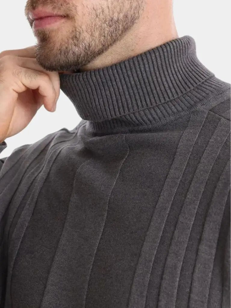 Men’s Knit Knit Sweater – Turtleneck Knitwear Pullover Casual Everyday Knitwear SPECTER