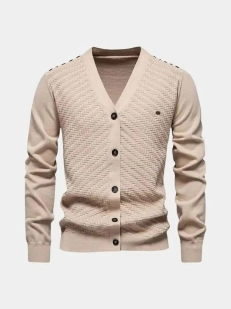 Men’s Knit Cardigan Sweater – Neck Knitwear Casual Everyday Knitwear SPECTER